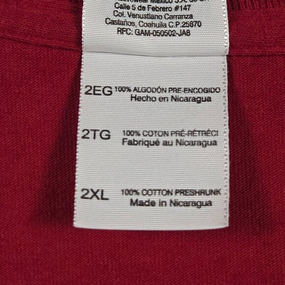 Donnie Ray Crawford Tribute Tee 2XL Red Gildan Double Sided Graphic 1987–2012 - Picture 13 of 16